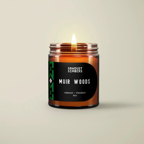 Muir Woods Redwood Scented Candle – Handcrafted Home Fragrance | Made in USA Sawdust & Embers  Apothecary Candles