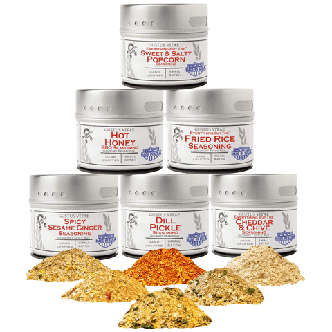 Gustus Vitae Six Flavor Seasoning Set – Gourmet Spice Collection | Made in USA Gustus Vitae  Collections & Gift Sets