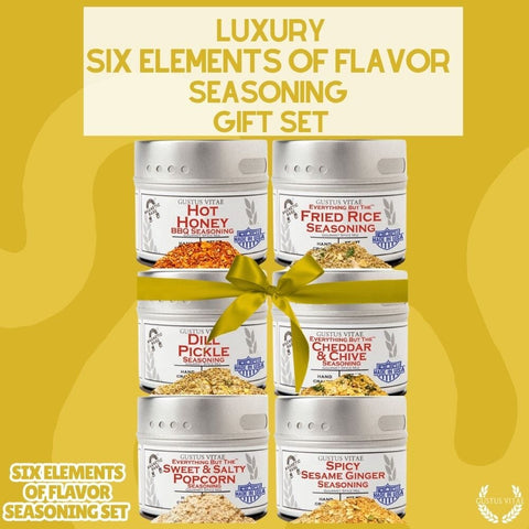 Gustus Vitae Six Flavor Seasoning Set – Gourmet Spice Collection | Made in USA Gustus Vitae  Collections & Gift Sets