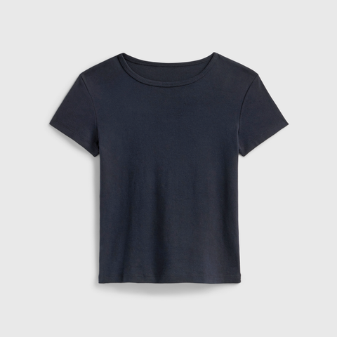 Women's 90s Inspired Ribbed Fitted Tee – 5.5 oz Combed Cotton | Premium Quality Made in USA US Standard Apparel  SS SIDE SEAM TEE