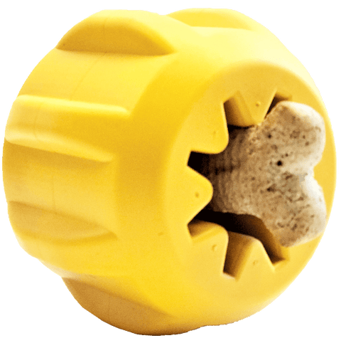 Industrial Dog Gear-Shaped Rubber Treat Dispenser Chew Toy | Made in USA SodaPup  Rubber Dog Toys