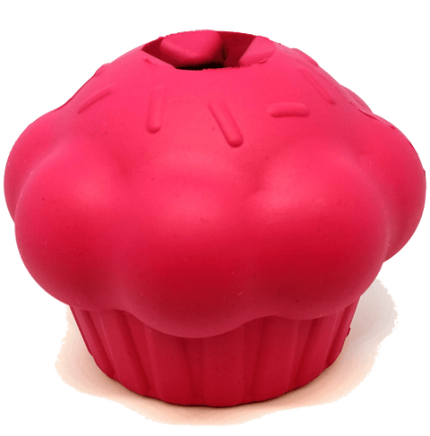 Durable Cupcake Rubber Dog Chew Toy – Treat Dispenser for Power Chewers | Made in USA SodaPup  Rubber Dog Toys