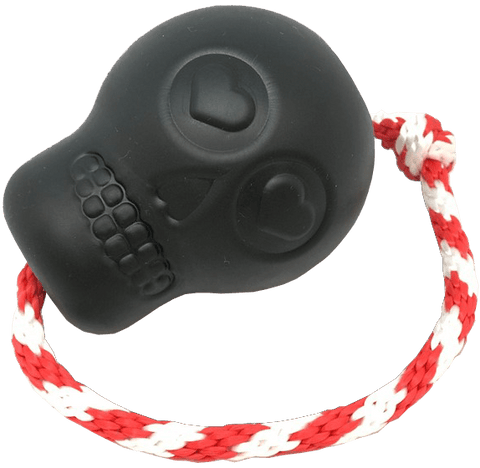 USA-K9 Magnum Skull Durable Dog Chew Toy – Tug & Treat Dispenser | Made in USA SodaPup  Rubber Dog Toys