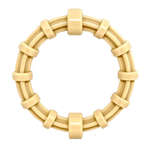 Honey Bone Chicken Flavored Durable Nylon Dog Teething Ring – Made in USA SodaPup  Nylon Dog Toys