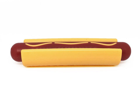 SodaPup Hot Dog Durable Nylon Dog Chew Toy – Power Chewer Safe | Made in USA SodaPup  Nylon Dog Toys