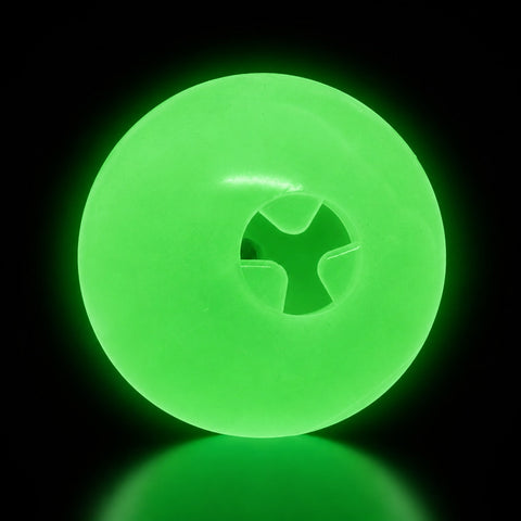 4 Inch Glow Ball Treat Dispenser – Durable PUP-X Synthetic Rubber Dog Toy | Made in USA SodaPup  Rubber Dog Toys