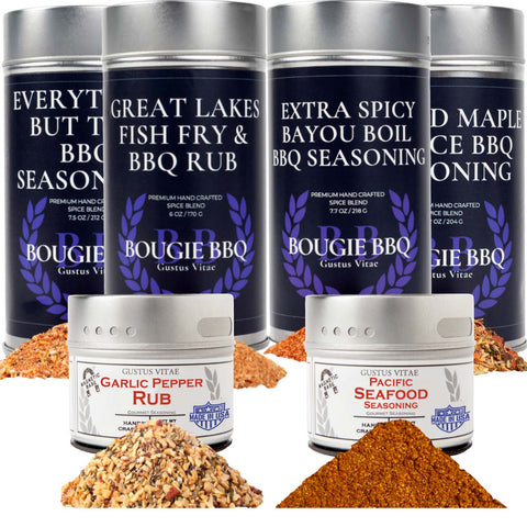 Gourmet Seafood Spice Collection – 6 Pack Artisan Seasonings | Made in USA Gustus Vitae  Collections & Gift Sets