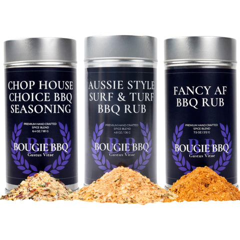 Surf and Turf BBQ Seasoning Set – Gourmet 3-Pack Spice Blends | Made in USA Gustus Vitae  Gourmet Seasonings