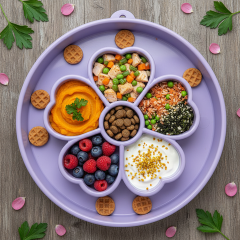 Flower Design Slow Feeder Dog Bowl – Interactive Enrichment Mealtime | Made in USA SodaPup  EBOWL