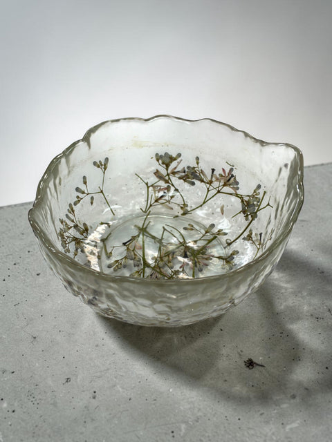 Pressed Flower Resin Decorative Bowl 5 Inch Diameter – Handcrafted Art Piece | Made in USA by Michelle Marie Boutique Michelle Marie Boutique  Decorative Bowl