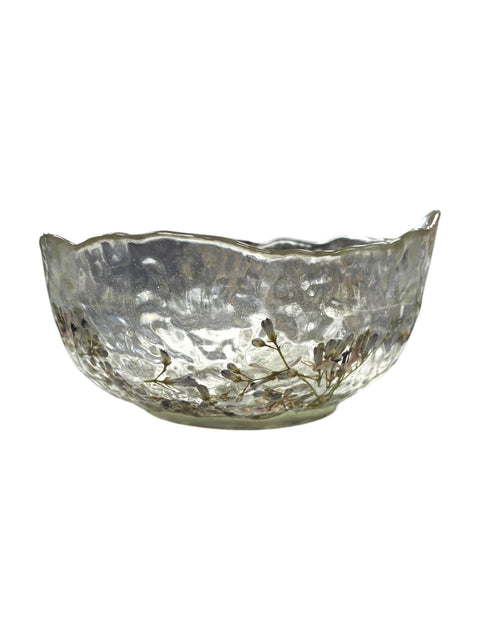 Pressed Flower Resin Decorative Bowl 5 Inch Diameter – Handcrafted Art Piece | Made in USA by Michelle Marie Boutique Michelle Marie Boutique  Decorative Bowl