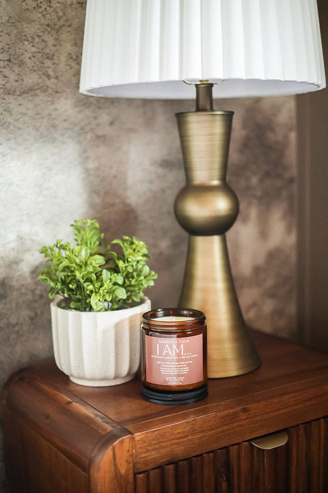 “I AM…” Affirmation Candle – Citrus Grove Scent | Morning Ritual Soy Candle | Made in USA by Shanti + Tula Shanti + Tula  Home Decor