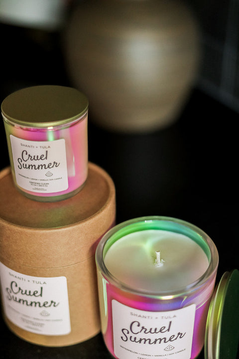 Cruel Summer Scented Soy Candle – 10 oz Prism Jar | Clean Burn & USA-Made by Shanti + Tula Shanti + Tula  HOME