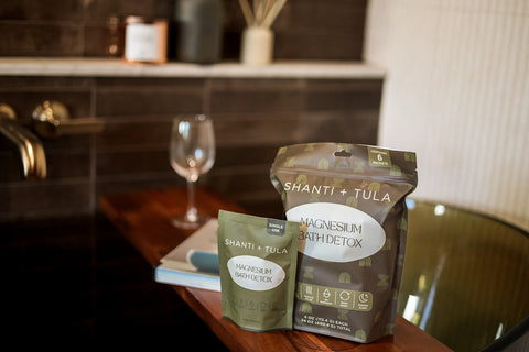 Magnesium Detox Bath Soak with Lavender & Bentonite Clay | Relaxation & Sleep Support | Made in USA by Shanti + Tula Shanti + Tula  Bath & Body