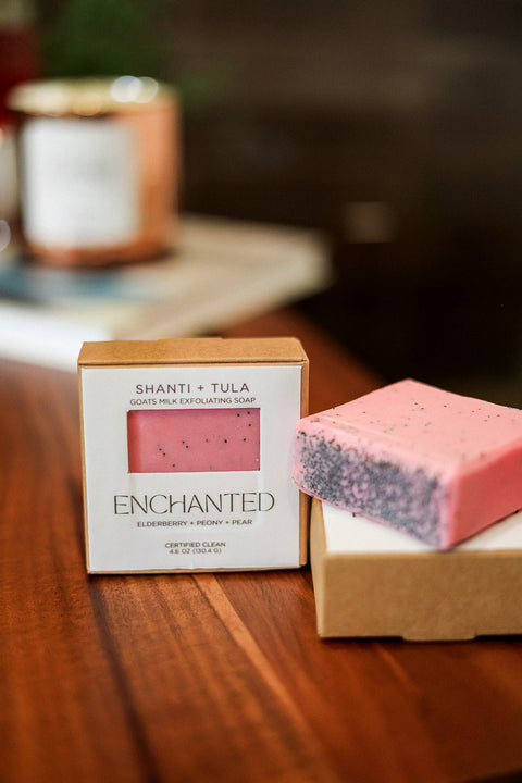 Exfoliating Goat’s Milk Soap Bar with Pumice | Moisturizing & Handcrafted in Utah Shanti + Tula  Bath & Body
