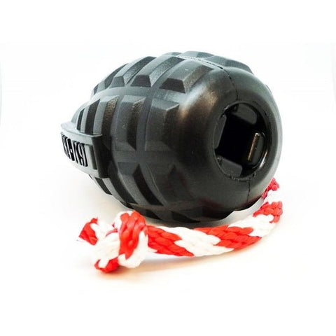 USA-K9 Magnum Grenade Dog Chew Toy – Durable Reward Toy with Rope | Made in USA SodaPup  DOG TOYS