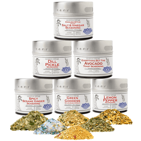 Zesty & Bright Citrus Seasoning Collection – 6-Pack Gourmet Spice Set | Made in USA Gustus Vitae  Collections & Gift Sets