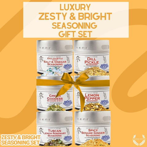 Zesty & Bright Citrus Seasoning Collection – 6-Pack Gourmet Spice Set | Made in USA Gustus Vitae  Collections & Gift Sets